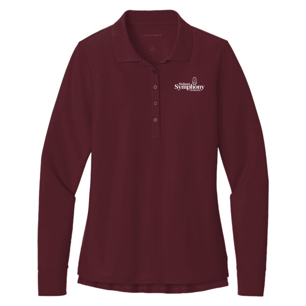 Women's Wearever Signature Pique Long Sleeve Polo Thumbnail